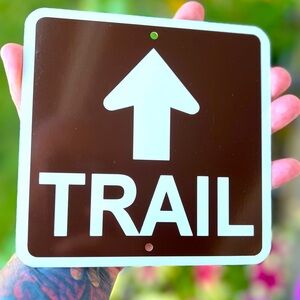 Hiking Trail / Path NORTH Metal Sign 6”x6”